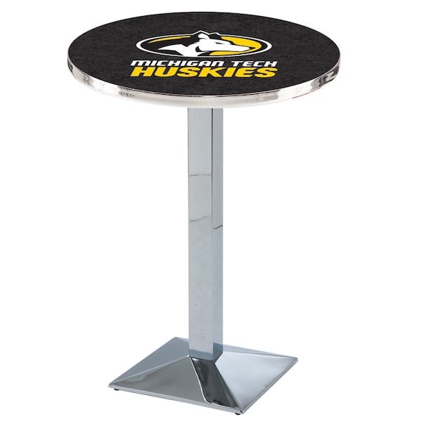 42" Chrome Michigan Tech Pub Table